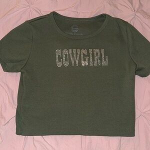 Cowgirl diamond crop top